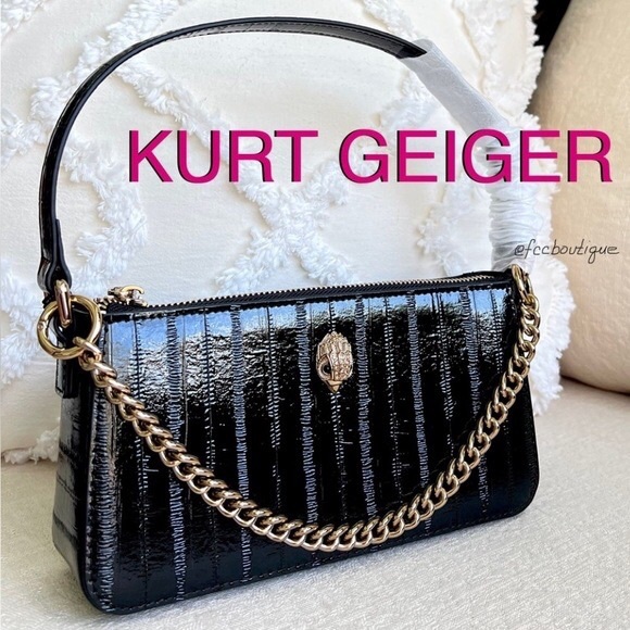Kurt Geiger Handbags - KURT GEIGER LONDON NWT Patent leather Shoreditch Shoulder Pochette Bag